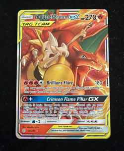 Charizard & Braixen GX 22/236 TAG TEAM Pokemon Cosmic Eclipse Ultra Rare NM - Image 1