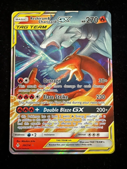 Reshiram & Charizard GX 20/214 TAG TEAM Pokemon Unbroken Bonds NM - Image 1