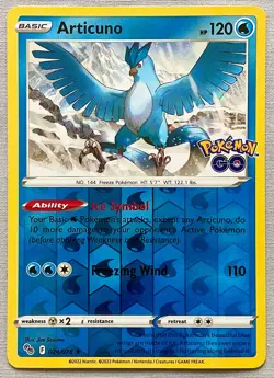 Pokemon Articuno #24/78 Reverse Holo Rare - 2022 Pokemon GO Set - NM to Mint! - Image 1