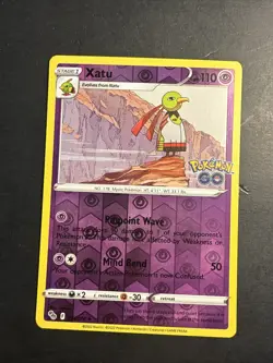 2022 Pokemon Go Set Nintendo reverse Holographic Holo Foil Xatu 33 /78 - Image 1