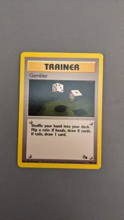 Gambler 60/62 Fossil Set - LP - WOTC Pokemon TCG Card WOTC - Image 1