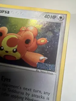 DAMAGED Teddiursa 77/115 Reverse Holo Unseen Forces AUTHENTIC Pokemon Card - Image 4