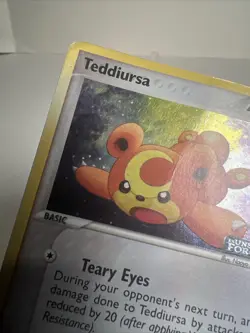 DAMAGED Teddiursa 77/115 Reverse Holo Unseen Forces AUTHENTIC Pokemon Card - Image 5