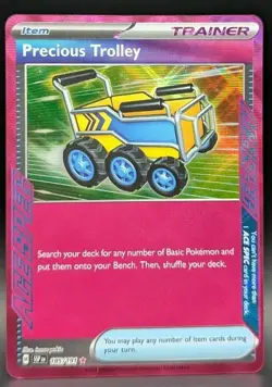 Pokemon TCG Precious Trolley Ace Spec Trainer SV08 Surging Sparks NM Condition - Image 1