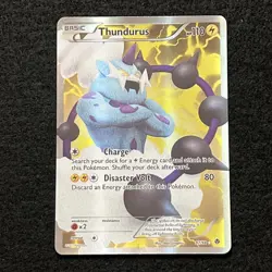 Pokemon THUNDURUS 97/98 (Full Art Ultra Rare) Emerging Powers - LP/Light Play - Image 1