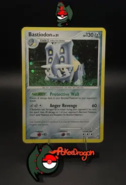 Pokemon TCG - Bastiodon LV. 51 #21/123 Mysterious Treasures - Holo Rare - LP - Image 1