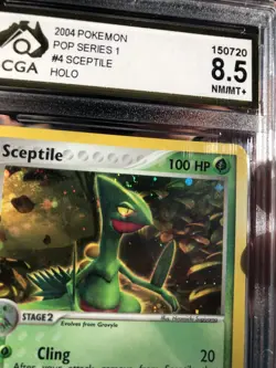 Sceptile 4 HOLO, Pokemon POP Series 1, 2004, CGA 8.5. SWIRL. - Image 2