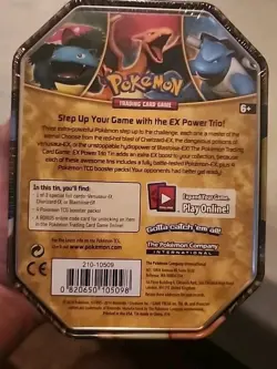 2016 Pokemon TCG EX Power Trio Tin - Venusaur-EX - New Factory Sealed - Image 2