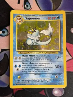 Vaporeon # 28/64 1st Edition Jungle Set Pokemon TCG- Non-Holo MP/LP - Image 1