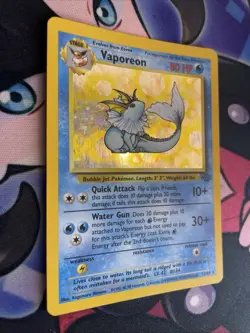 Vaporeon # 28/64 1st Edition Jungle Set Pokemon TCG- Non-Holo MP/LP - Image 2