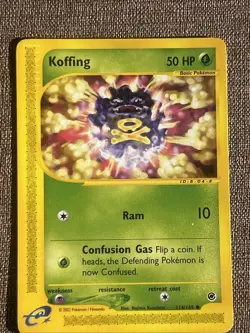 Koffing 114/165 Common Expedition Pokemon Card Near Mint E-Reader NM - Image 1