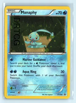 Pokemon XY Black Star Promo XY190 Manaphy Holo - Image 1