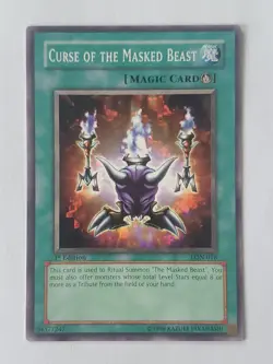 Yugioh Curse Of The Masked Beast LON-016 Card 1st Edition - Image 1