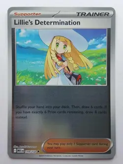 Lillie's Determination 119 Reverse Holo Mega Evolution Pokemon card - Image 1
