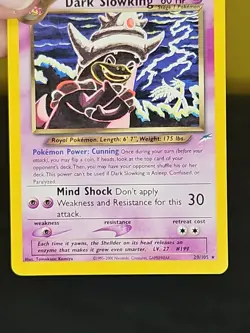 Pokemon Neo Destiny Dark Slowking Card 20/105 Nintendo TCG 2000 - Image 4