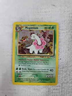 Pokemon TCG Meganium Holo Rare Card 10/111 Neo Genesis Vintage - Image 1