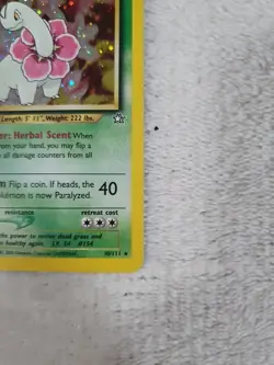 Pokemon TCG Meganium Holo Rare Card 10/111 Neo Genesis Vintage - Image 3