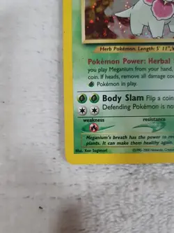 Pokemon TCG Meganium Holo Rare Card 10/111 Neo Genesis Vintage - Image 5