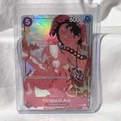 Portgas.D.Ace Gift Collection P-028 Alt Art Holo Foil Rare One Piece Card - Image 1
