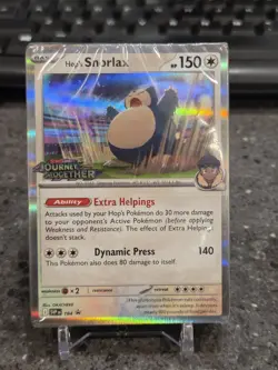 Hop's Snorlax SVP184 Journey Together Prerelease 40-Card Deck Kit Sealed - Image 1
