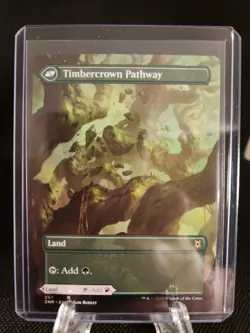 MTG - Cragcrown Timbercrown Pathway 287 Zendikar Rising Borderless Rare Land NM - Image 1