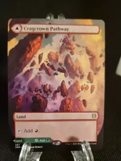 MTG - Cragcrown Timbercrown Pathway 287 Zendikar Rising Borderless Rare Land NM - Image 2