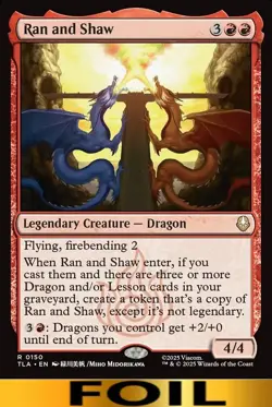 1x - Ran and Shaw - FOIL #150 - Avatar: The Last Airbender - NM MTG - Image 1