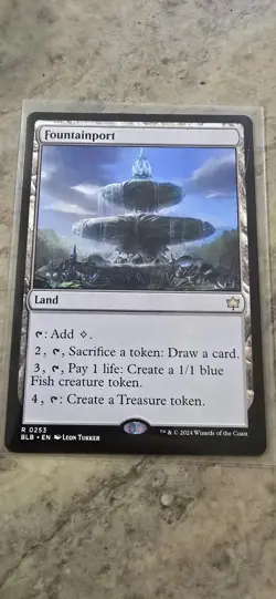 Fountainport Bloomburrow Regular Rare Land MTG NM - Image 1