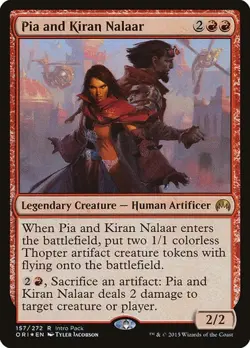 Pia and Kiran Nalaar - Foil Promo Magic Origins MP MTG - Image 1