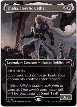 MTG Innistrad Remastered Thalia, Heretic Cathar Borderless NM (Rare) - Image 1