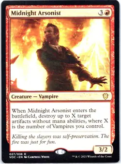 #27 Midnight Arsonist Commander: Innistrad: Crimson Vow Rare - Image 1