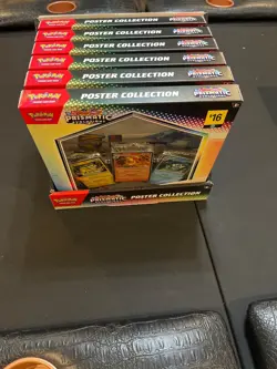 Pokemon TCG Prismatic Evolutions Poster Collection (Lot Of 6 Sealed) display Inc - Image 1
