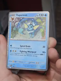 Pokemon Vaporeon SVP 168 Cosmos Holo Black Star Promo Double Swirl!! NM - Image 4