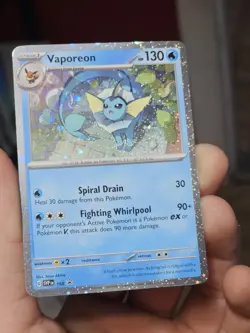Pokemon Vaporeon SVP 168 Cosmos Holo Black Star Promo Double Swirl!! NM - Image 5
