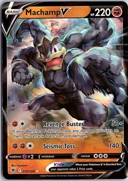 Machamp V Ultra Rare SWSH10: Astral Radiance 072/189 NM Pokemon - Image 1