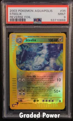 Aquapolis Reverse Holo Steelix PSA 9 REVERSE HOLO (0668) 35/147 Pokemon - Image 1