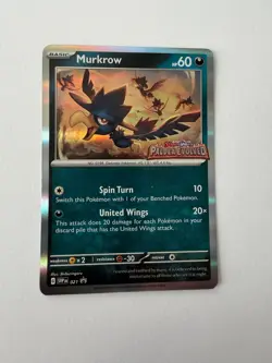 Pokemon - Murkrow SVP 021 Holographic Black Star Promo - NM - Image 1