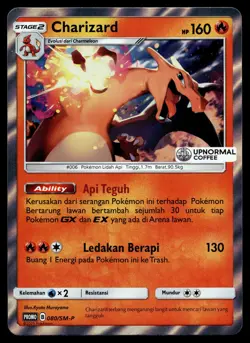 Charizard - 080/SM-P - NM - Indonesian - Upnormal Coffee - Promo - Pokemon - A1- - Image 1