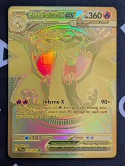 Pokemon TCG Mega Charizard X ex 130/094 Gold Secret Rare Phantasmal Flames NM/M - Image 1