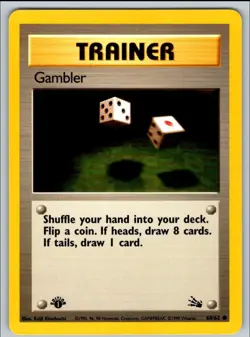 1999 Fossil 1st Edition Gambler2 Common #60 - Image 1