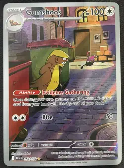 2025 Near Mint Pokemon Gumshoos IR 153/132 Me01: Mega Evolution NM Illustration - Image 1