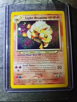 Pokemon TCG Light Arcanine Holo Rare Card 12/105 Neo Destiny Set - Image 1