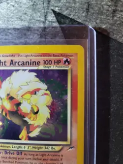 Pokemon TCG Light Arcanine Holo Rare Card 12/105 Neo Destiny Set - Image 3