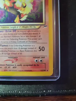 Pokemon TCG Light Arcanine Holo Rare Card 12/105 Neo Destiny Set - Image 4