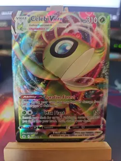 Pokemon TCG Celebi VMAX Holo Ultra Rare Card Chilling Reign 008/198 NM - Image 1