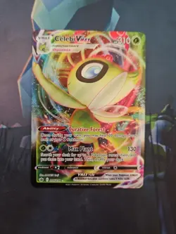 Pokemon TCG Celebi VMAX Holo Ultra Rare Card Chilling Reign 008/198 NM - Image 3