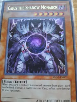 Caius the Shadow Monarch SDDE-EN001 Super Rare Yu-Gi-Oh! TCG Card - Image 4