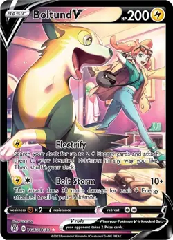 Pokemon TCG Boltund V TG13/TG30 SWSH09: Brilliant Stars Trainer Gallery Card - Image 1