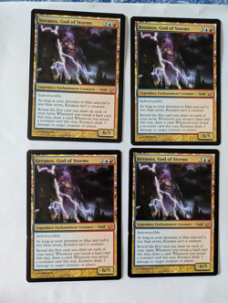 4 Keranos, God of Storms Journey into Nyx MTG NM Free shipping with tracking - Image 1