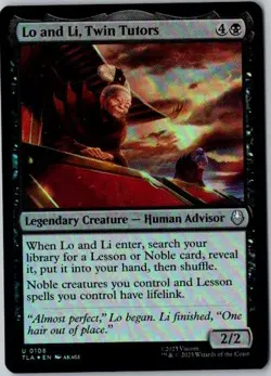 MTG, Lo and Li, Twin Tutors NM Foil Avatar The Last Airbender - Image 1